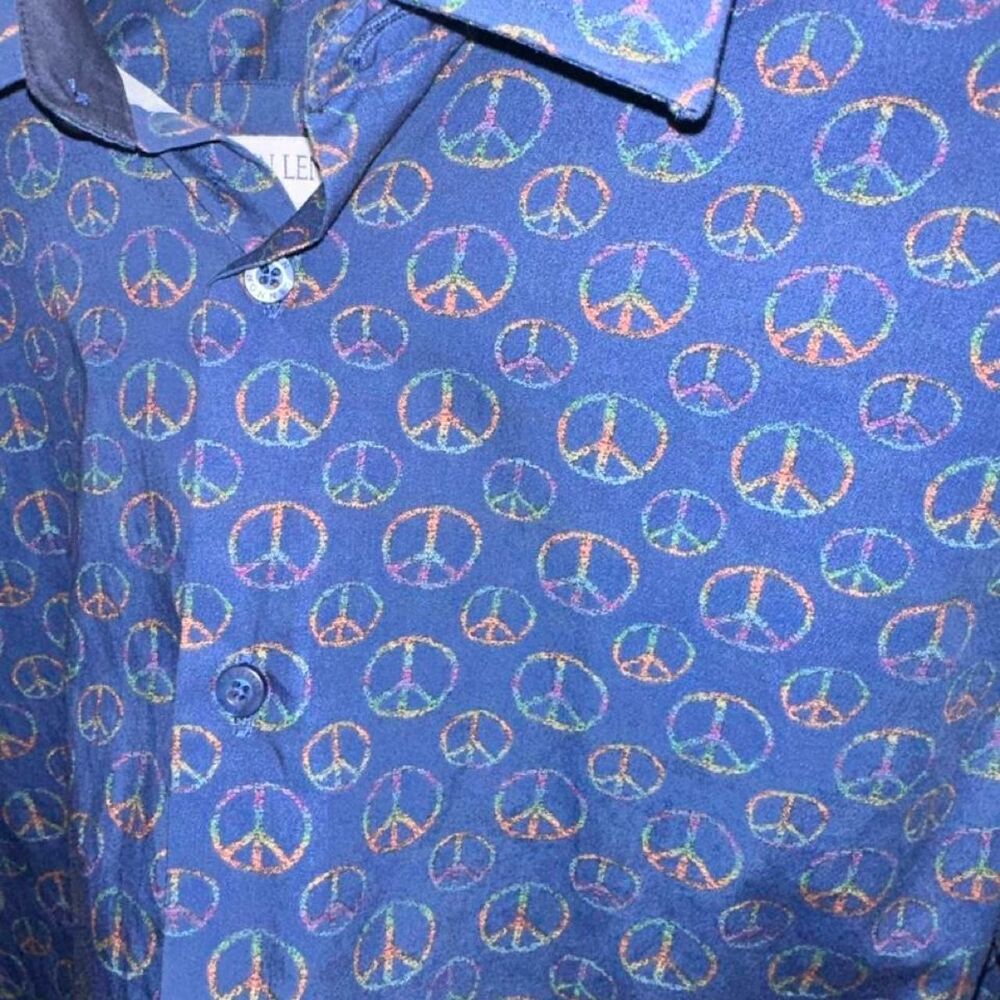 The-beatles Men's Blue and Navy Shirt